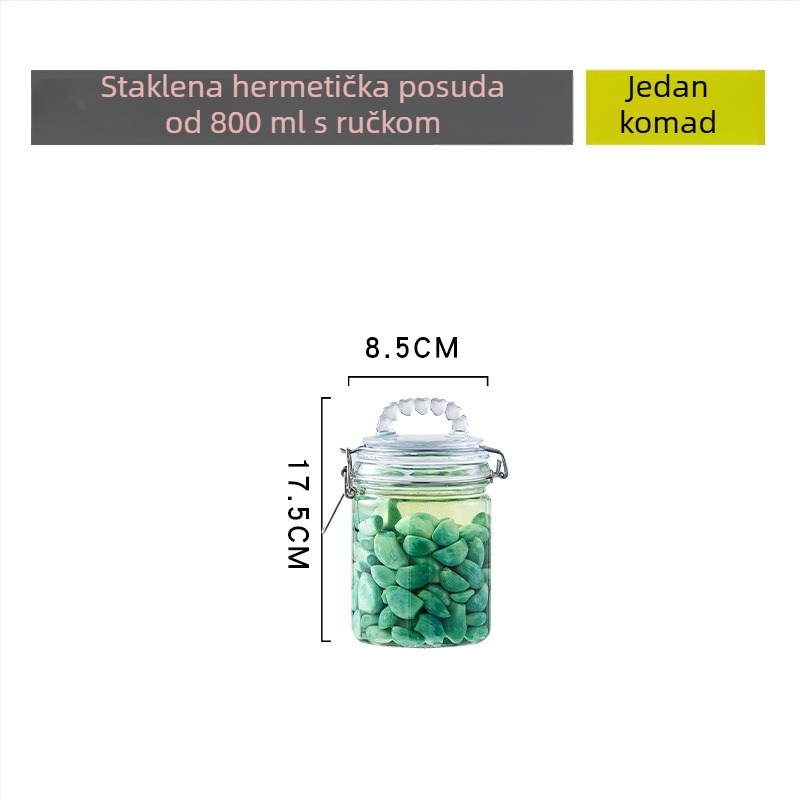 Staklena zatvorena posuda za kiseljenje krastavaca i ukiseljeni Češnjak, cilindrični spremnik za čuvanje hrane, lagani luksuz, 5 L i više