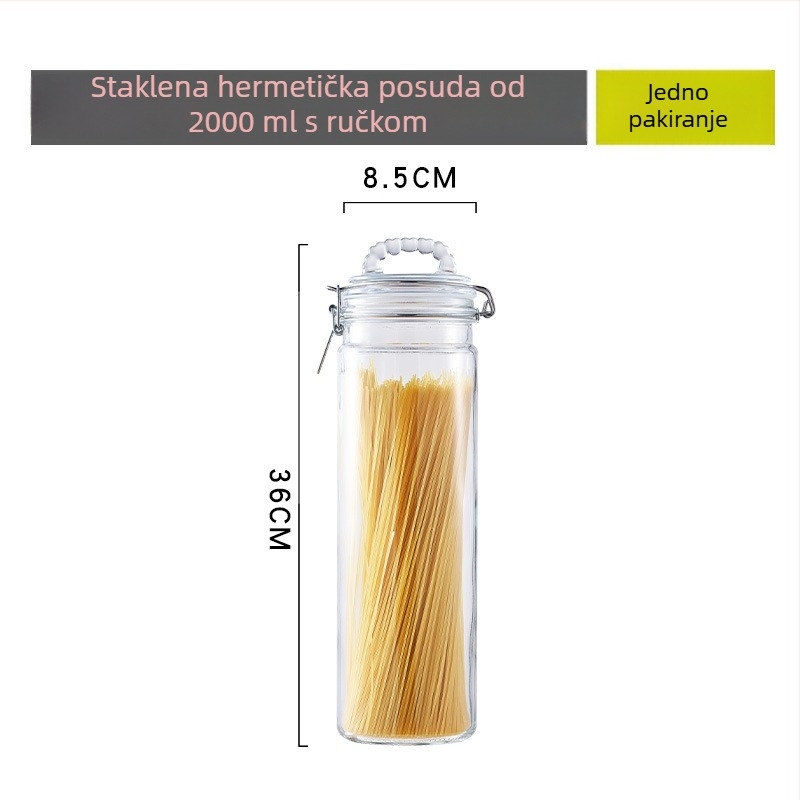 Staklena zatvorena posuda za kiseljenje krastavaca i ukiseljeni Češnjak, cilindrični spremnik za čuvanje hrane, lagani luksuz, 5 L i više