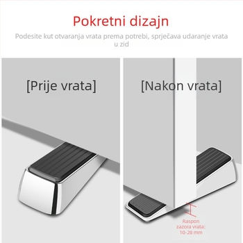 Podno montirani anti-udarni vrata stop s locatorom, od cinkovog legura