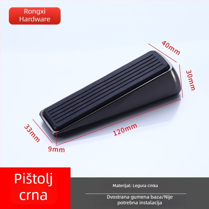 Podno montirani anti-udarni vrata stop s locatorom, od cinkovog legura