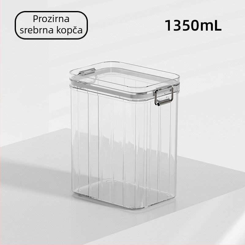 Prozirna posuda za hranu velikog kapaciteta za kuhinjsku pohranu i organizaciju u hladnjaku, čuvanje užina i žitarica