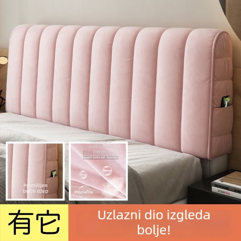 Debljasti navlaka za naslon kreveta s mekanom pamučnom podlogom, modern minimalistički dizajn zaštita od prašine