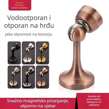 Snažni magnetski stopper za vrata od cinkovog legura, tih protivudar, za drvena vrata, zidna montaža za spavaću sobu i kupaonu