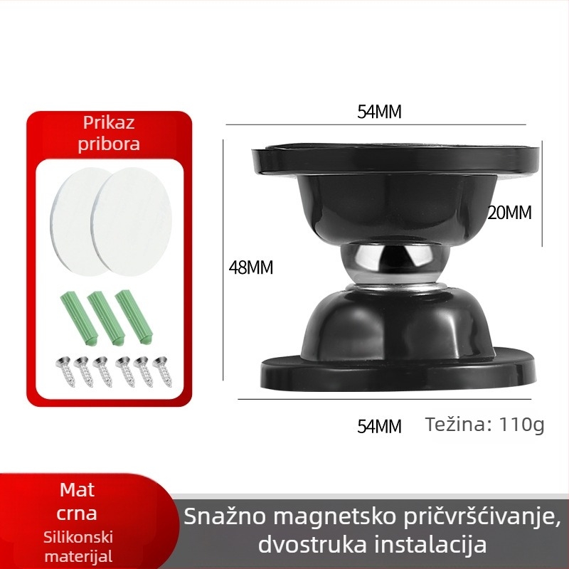 Silikonski stoper za vrata bez bušenja, snažan magnet, tiho zatvaranje