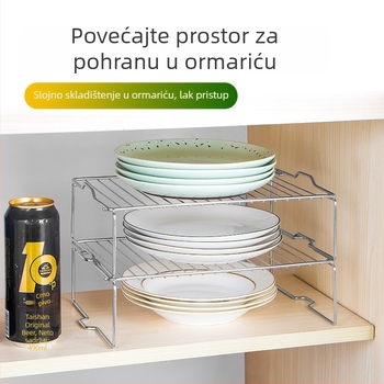Unutarnji višeslojni stalak za hladnjak od nehrđajućeg čelika 304 za pohranu ostataka hrane