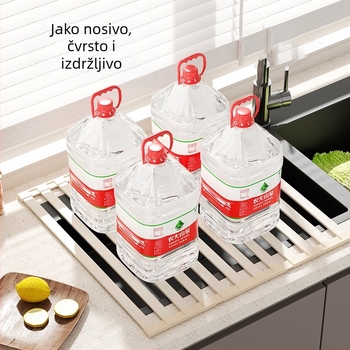 Kuhinjski odvlačni stalak za suđe, sklopivi skladišni stalak, silikonska odvodna podloga
