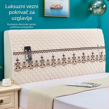 Lagano luksuzno izvezeni pokrov za uzglavlje kreveta, mekano podstavljeni zaštitnik od prašine, 2025 nova linija, minimalistički stil