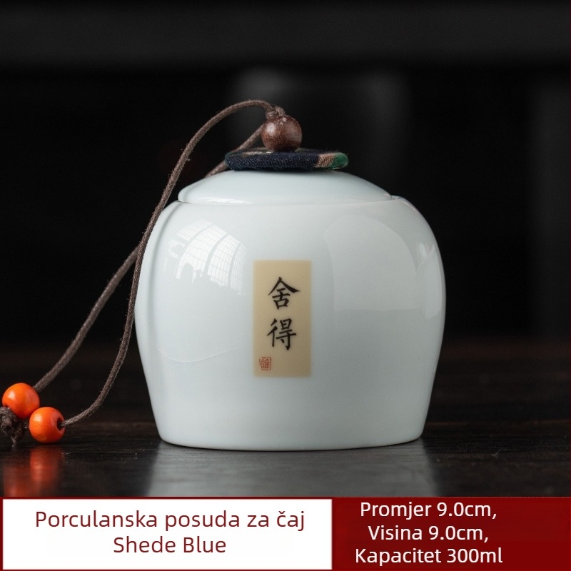 Vintage keramička posuda za čaj, velika hermetička posuda za kućno skladištenje zelenog čaja, otporna na vlagu
