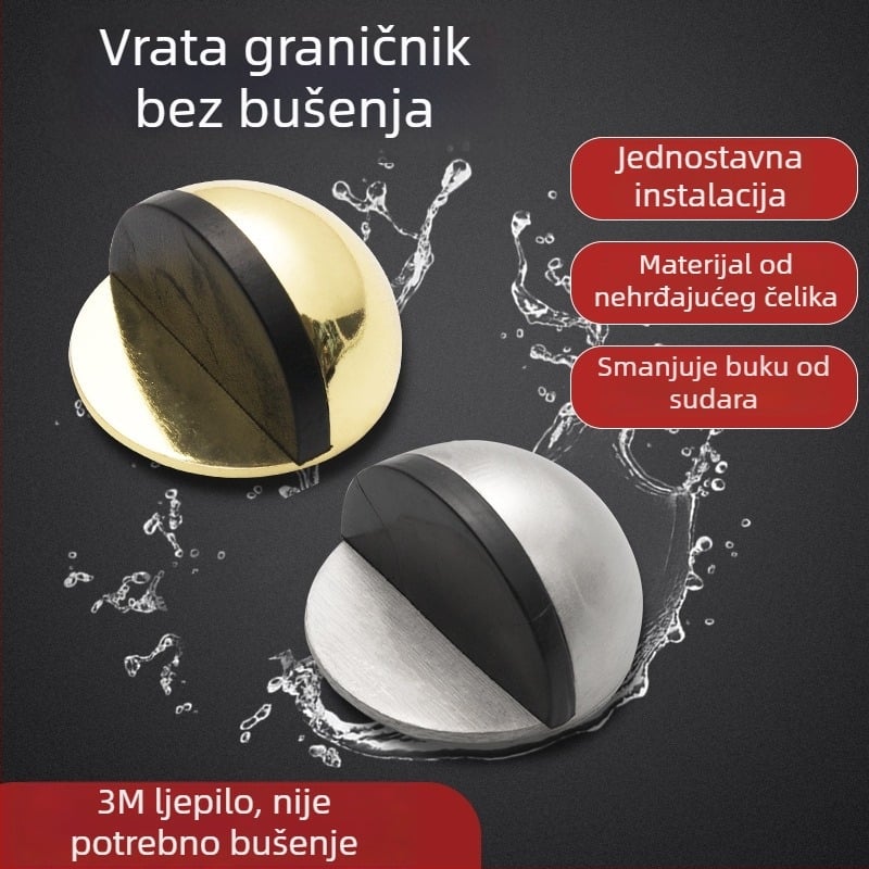Stoper za vrata bez bušenja, gumeni stoper za vrata od stakla u kupaonici, protiv krađe, novi model bez rupa, oblik kornjače