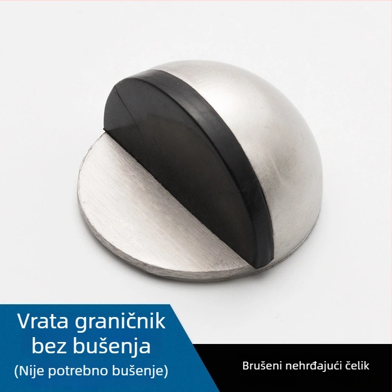 Stoper za vrata bez bušenja, gumeni stoper za vrata od stakla u kupaonici, protiv krađe, novi model bez rupa, oblik kornjače