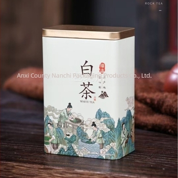 Kovinska kutija za čaj sa zatvaranjem u nordijskom stilu, kvadratnog oblika, za Lapsang Souchong, Jin Jun Mei i Da Hong Pao.