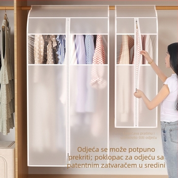 Vertikalno prozirno kućište za odjeću za garderobu, zaštita od prašine i vlage.