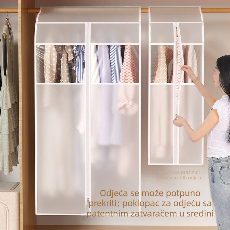 Vertikalno prozirno kućište za odjeću za garderobu, zaštita od prašine i vlage.