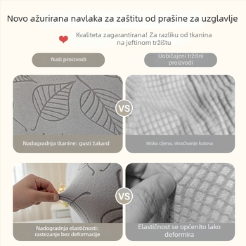 2025 nova minimalistička jacquard navlaka za naslonski dio kreveta — potpuno obuhvatna zaštita od prašine, protuklizna i otporna na habanje, krem boja