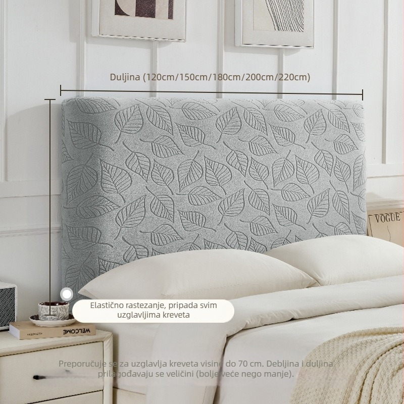 2025 nova minimalistička jacquard navlaka za naslonski dio kreveta — potpuno obuhvatna zaštita od prašine, protuklizna i otporna na habanje, krem boja