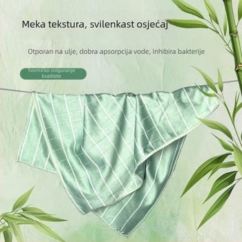 Kuhinjska krpa od bambusovih vlakana, debela verzija za pranje posuđa, višefunkcionalna krpa za ribanje, antibakterijska krpa