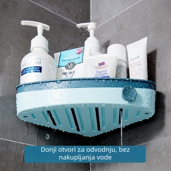 Zidni organizator za kupaonicu, bez bušenja, za umivaonik i WC, u obliku ventilatora