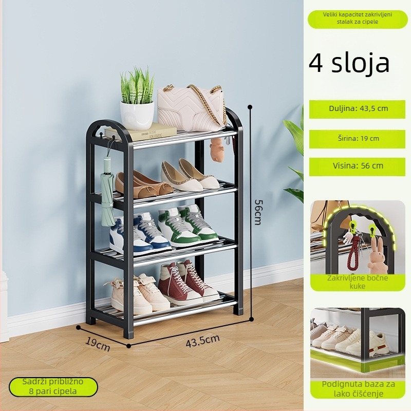3‑etažni podni držač cipela, plastični regal za pohranu u domu