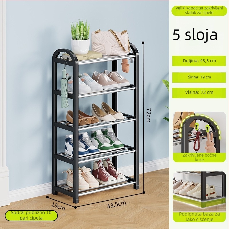 3‑etažni podni držač cipela, plastični regal za pohranu u domu