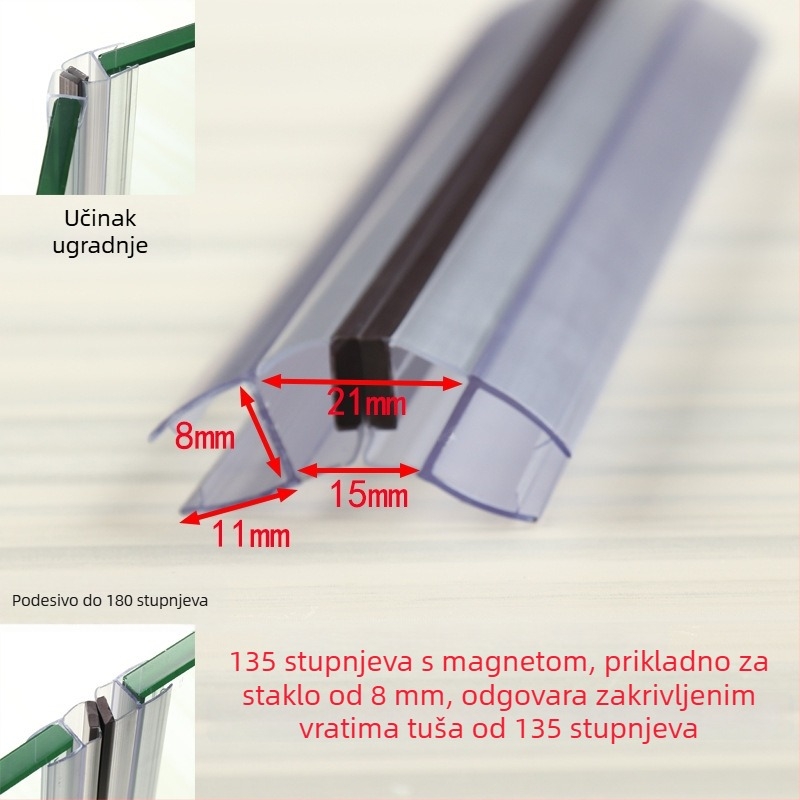 Magnetski brtveni trak za staklena vrata tuš kabine