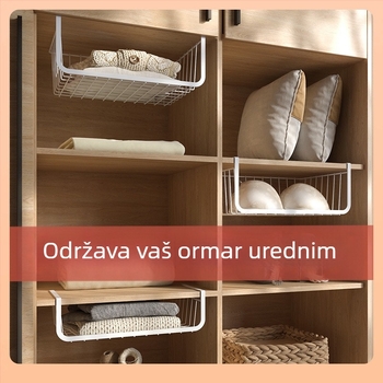 Šestero-nivenski viseći rega za garderobu i kuhinju, visi koš