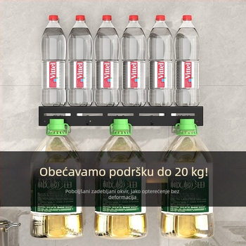 304 nehrđajući čelik – zidni kuhinjski organizator s držačem noževa i držačem za štapiće, odvodnja, otporan na plijesan, bez bušenja