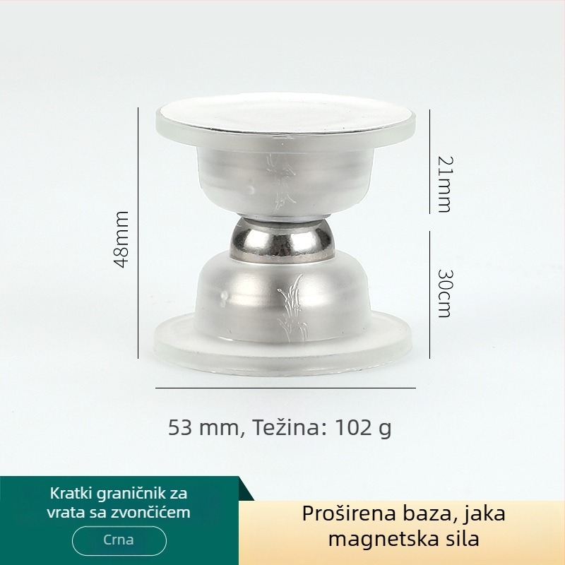 Plastični magnetski zaustavljač vrata bez bušenja, s usisom na pod, protiv sudara, tih, zidna montaža za kupaonicu