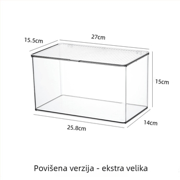 Prozirna akrilna kutija za pohranu s poklopcem za CD/DVD i PS4 diskove