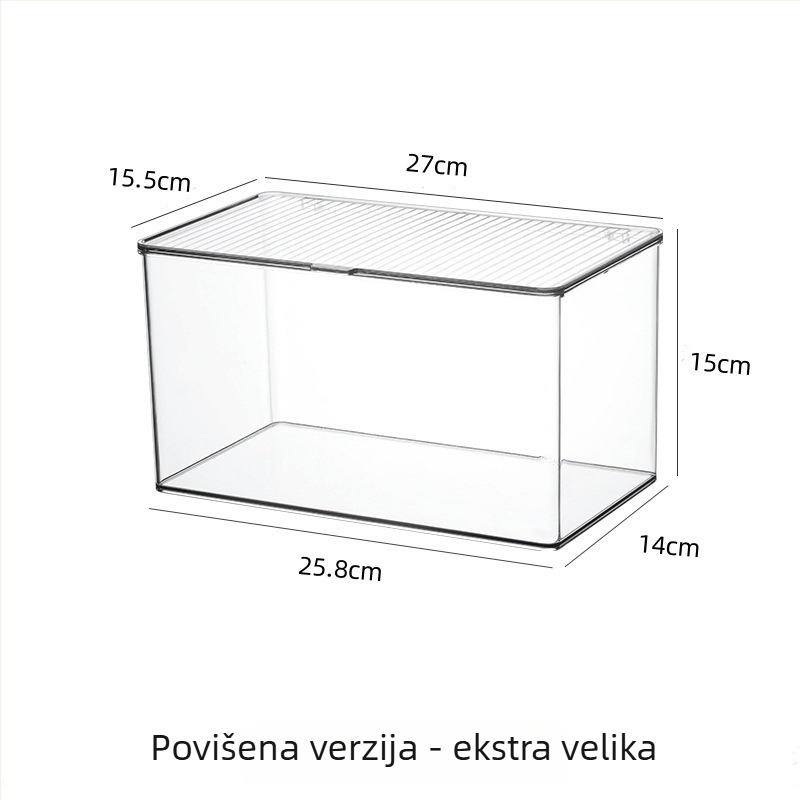 Prozirna akrilna kutija za pohranu s poklopcem za CD/DVD i PS4 diskove