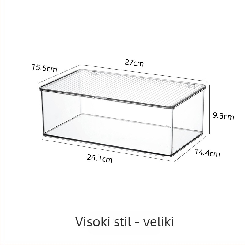 Prozirna akrilna kutija za pohranu s poklopcem za CD/DVD i PS4 diskove