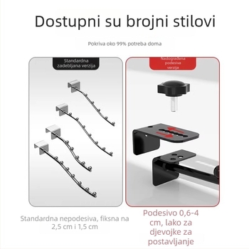 Nehrđajući čelična vješalica za odjeću za studentski dom — kuka pokraj kreveta, za gornju kat i unutarnje sušenje