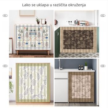 Tekstilna zavjesa za kuhinjski ormar s Velcro – kratka baršunasta zavjesa za prašinu