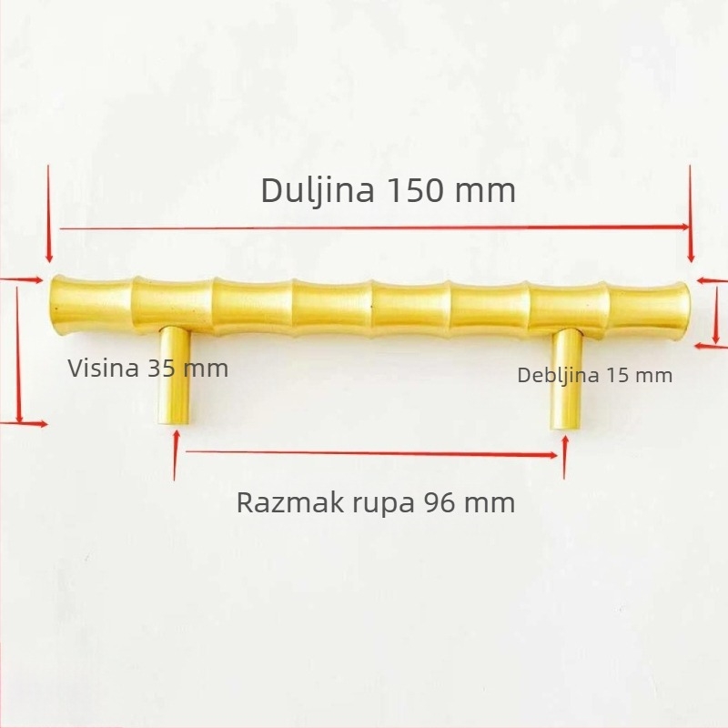 Mesing drška za ormarić i ladicu, kinaško‑evropski stil, moderni minimalistički dizajn