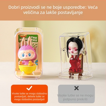 Proziran akrilni stolni okvir za Popmart Blind Box figure – prikaz i skladištenje
