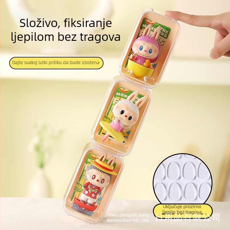 Proziran akrilni stolni okvir za Popmart Blind Box figure – prikaz i skladištenje