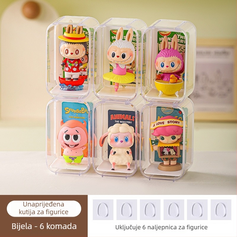 Proziran akrilni stolni okvir za Popmart Blind Box figure – prikaz i skladištenje