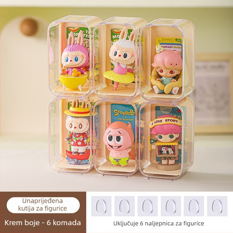 Proziran akrilni stolni okvir za Popmart Blind Box figure – prikaz i skladištenje