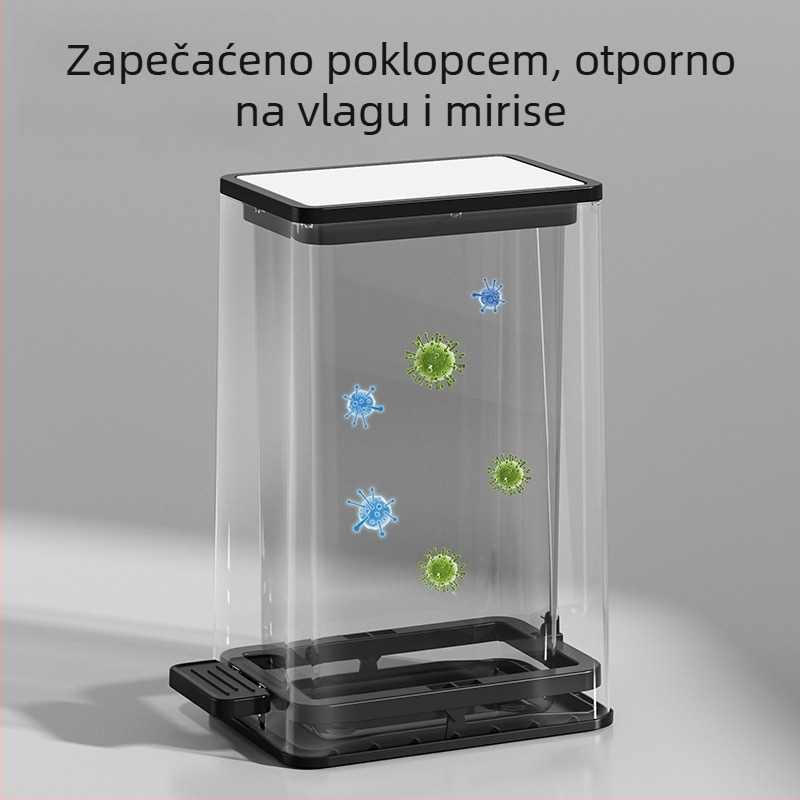 2026 novi kućni kanta za smeće s dvostrukim unutarnjim i vanjskim spremnikom, 14 L kapaciteta, pedalo otvaranje poklopca