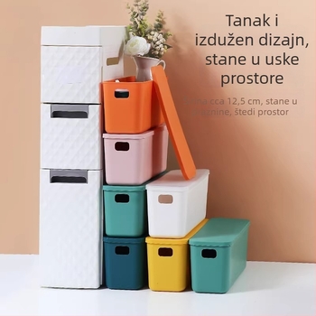 Plastična kutija za pohranu s poklopcem, za stolnu upotrebu — organizator za grickalice i sitnice, 18 L, kuhinja, dnevni boravak i kupaonica.