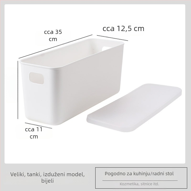 Plastična kutija za pohranu s poklopcem, za stolnu upotrebu — organizator za grickalice i sitnice, 18 L, kuhinja, dnevni boravak i kupaonica.