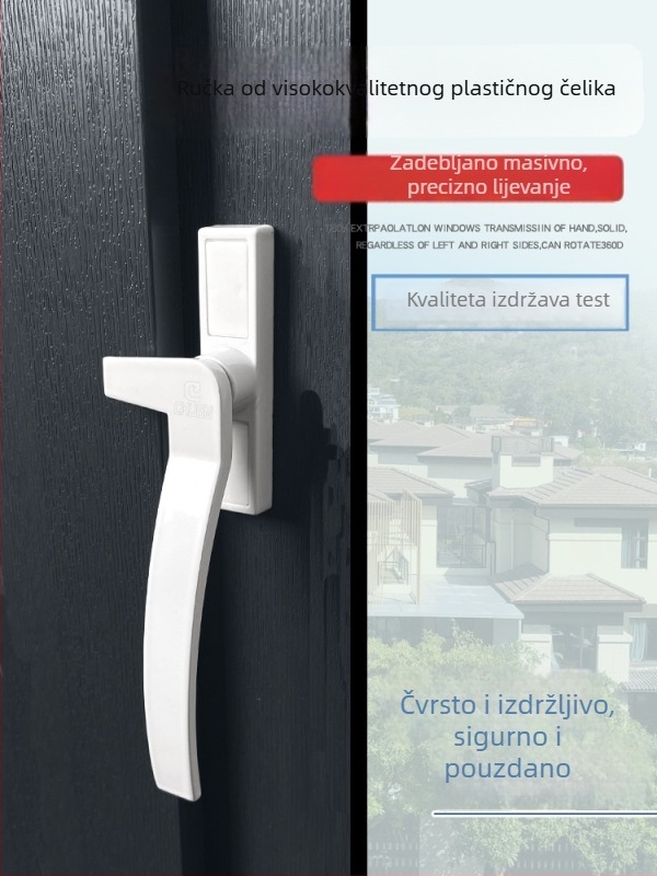 Stari stil ručice za vrata i prozore od plastično-čelične konstrukcije, ručka u obliku 7, plosna ručica za prozor, ručica s bravom za klizne prozore, ručica za staklena vrata s ključem