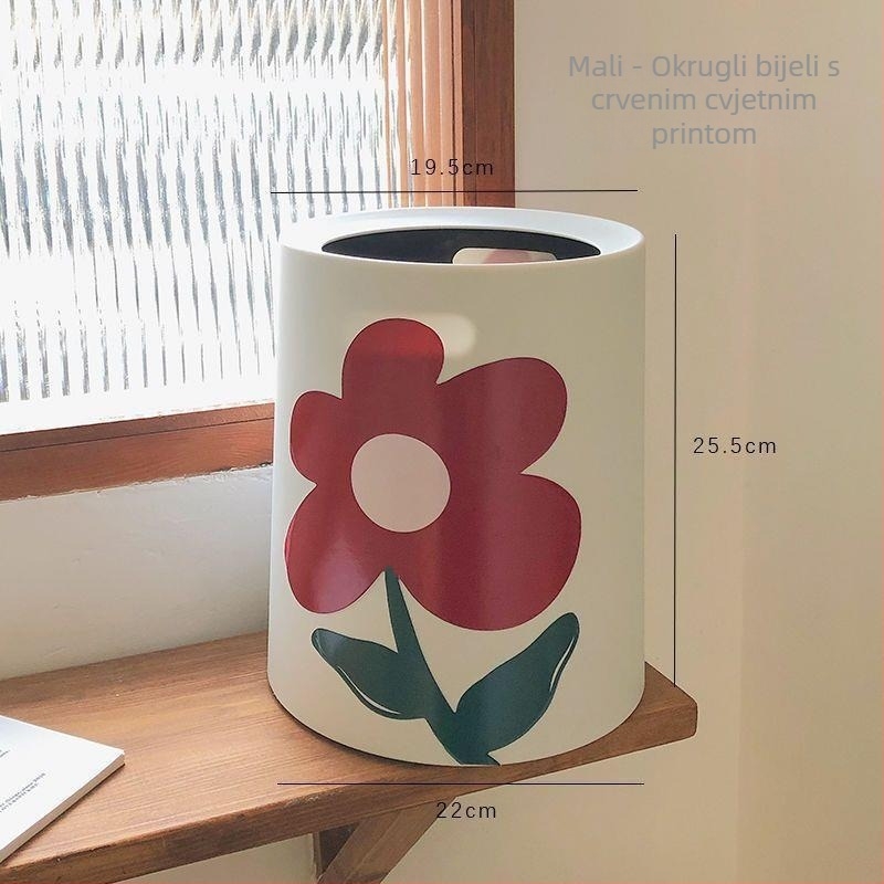 Koš za smeće u Instagram stilu za kućnu upotrebu, cilindrični oblik, 6 L