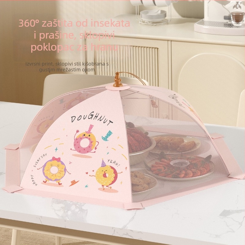 Sklopivi mrežasti poklopac za hranu protiv muha