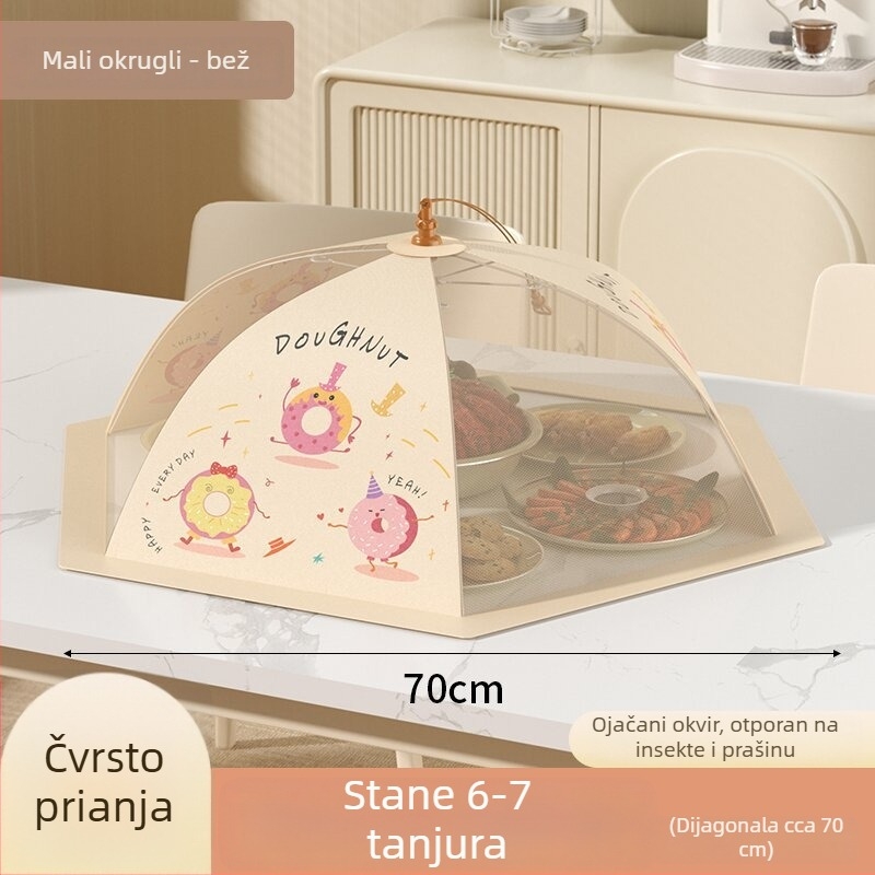 Sklopivi mrežasti poklopac za hranu protiv muha