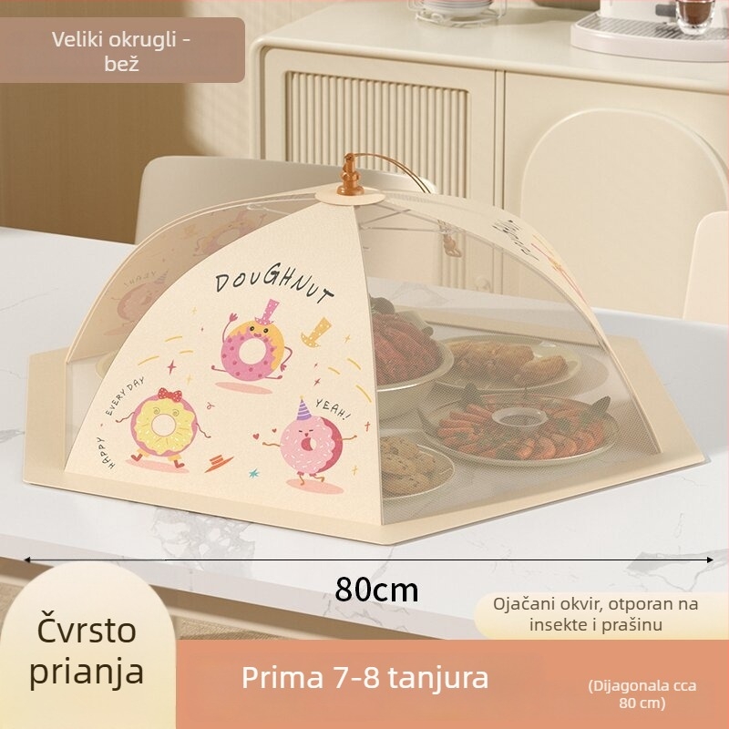 Sklopivi mrežasti poklopac za hranu protiv muha