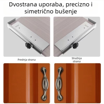 Alat za ugradnju i bušenje rupa za ručicu ormara od drveta, šablona za bušenje, hardver od nehrđajućeg čelika, višenamjenski locator ručke