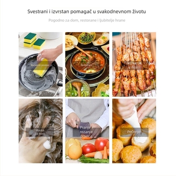 Izuzetno debela jednokratna rukavica, prehrambene kvalitete, za komercijalnu i kućnu upotrebu, za pranje suđa i kuhinjske poslove, otporne, prozirni PE plastični materijal