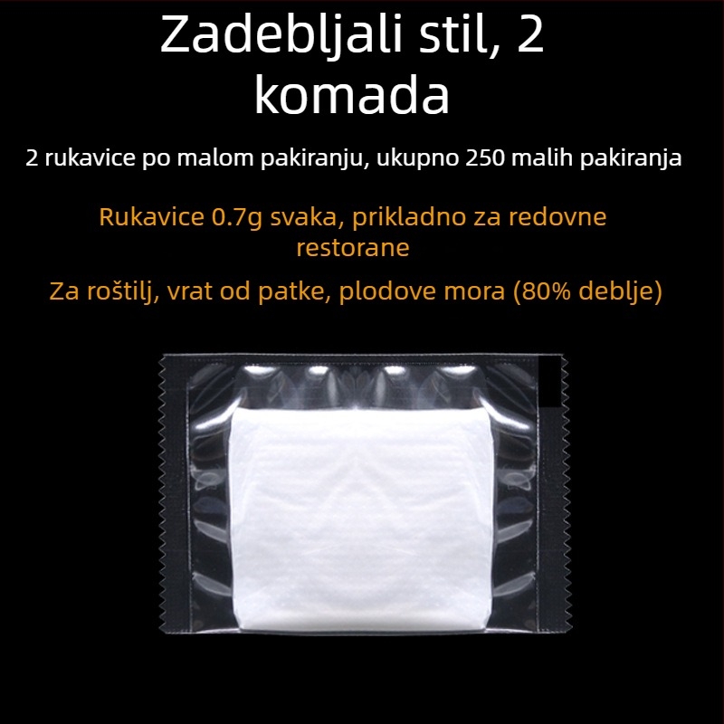 Izuzetno debela jednokratna rukavica, prehrambene kvalitete, za komercijalnu i kućnu upotrebu, za pranje suđa i kuhinjske poslove, otporne, prozirni PE plastični materijal