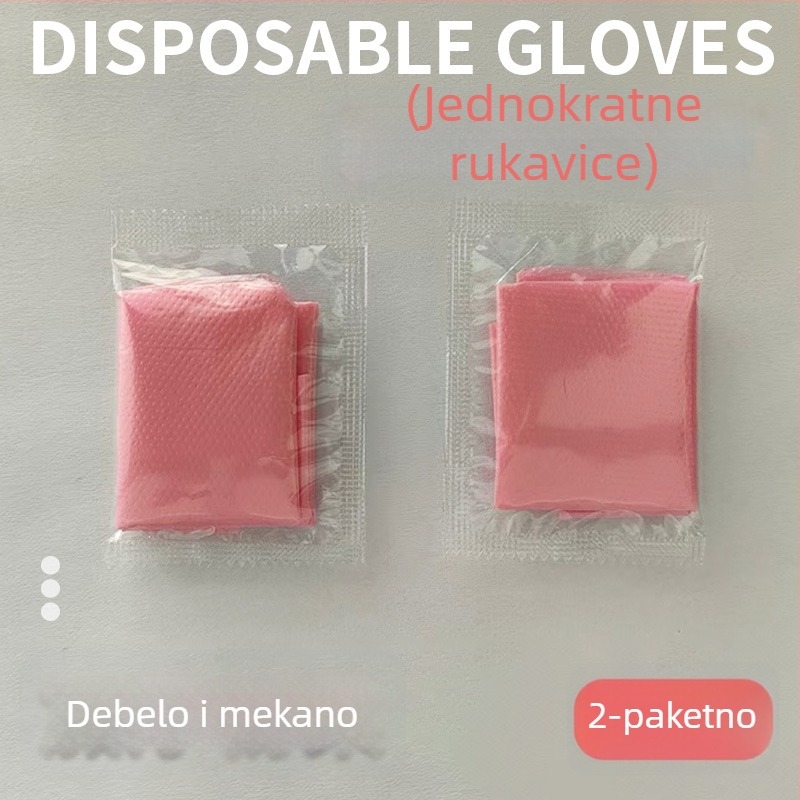 Izuzetno debela jednokratna rukavica, prehrambene kvalitete, za komercijalnu i kućnu upotrebu, za pranje suđa i kuhinjske poslove, otporne, prozirni PE plastični materijal