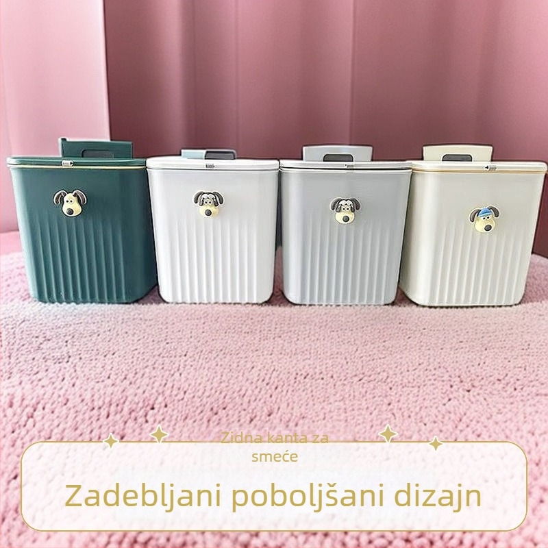 Viseći kuhinjski koš za otpad s poklopcem, za vrata ormarića